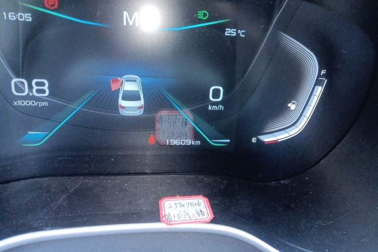 Used Geely Auto Emgrand 2019 Leading Edition 1.5L Manual Upgraded Connectivity Model China VI Standard Odometer Close Up