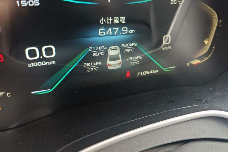 Used Geely Auto Emgrand 2020 1.5L CVT Upward Version Odometer Close Up