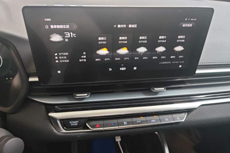 Used Geely Auto Emgrand 2022 4th Generation 1.5L CVT Luxury Model Audio And AC Panel