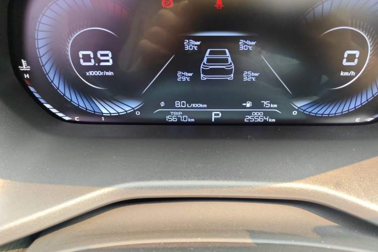 Used Geely Auto Emgrand 2022 4th Generation 1.5L CVT Luxury Model Odometer Close Up