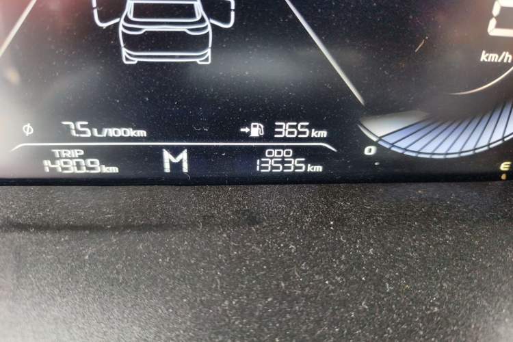 Used Geely Auto Emgrand 2023 4th Generation Champion Edition 1.5L Manual Luxury Model Odometer Close Up