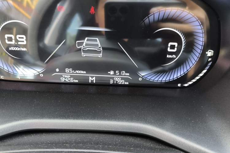 Used Geely Auto Emgrand 2023 4th Generation Champion Edition 1.5L Manual Luxury Model Odometer Close Up