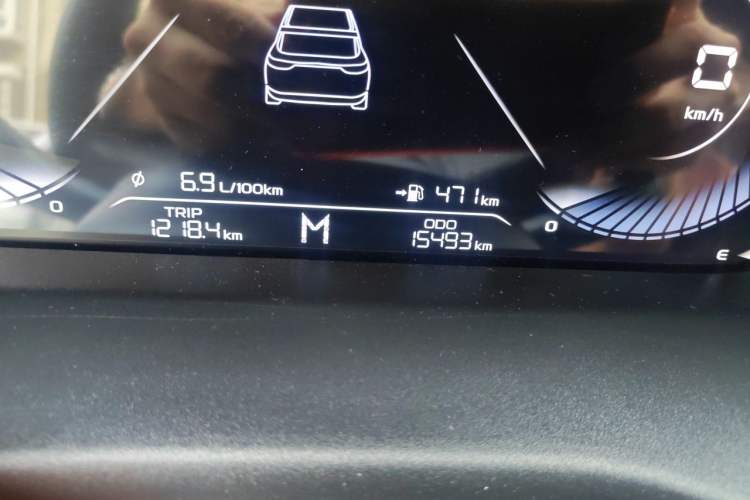 Used Geely Auto Emgrand 2023 4th Generation Champion Edition 1.5L Manual Luxury Model Odometer Close Up