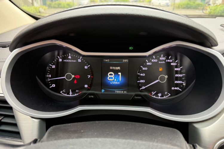 Used Geely Auto Emgrand GL 2017 1.3T DCT Luxury Model Odometer Close Up