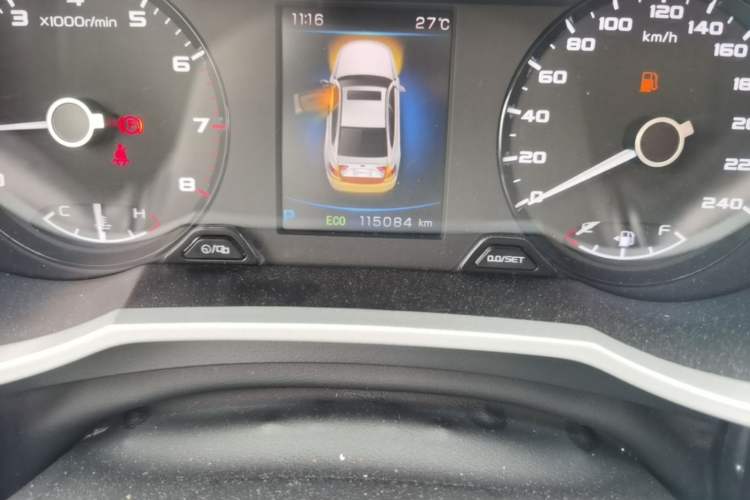 Used Geely Auto Emgrand GL 2019 1.4T CVT Prestige Smart Edition Odometer Close Up