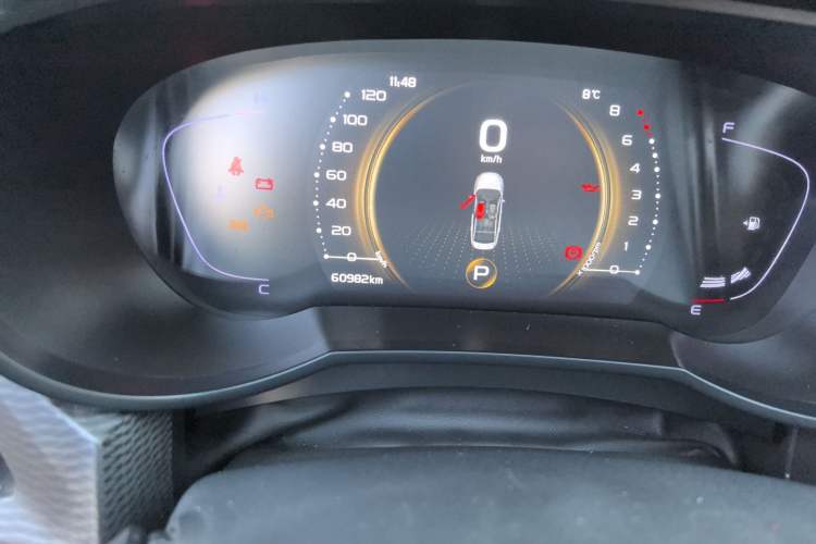 Used Geely Auto Emgrand GL 2020 1.4T CVT Luxury Model Odometer Close Up