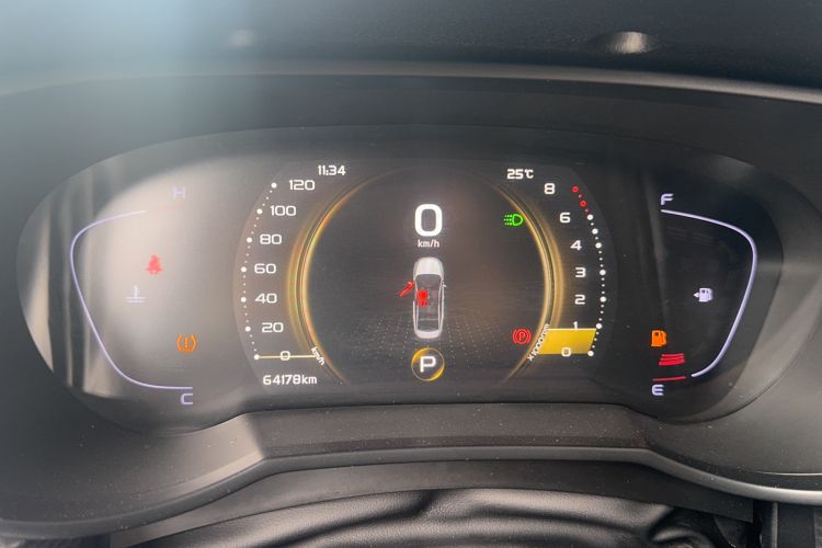 Used Geely Auto Emgrand GL 2020 1.4T CVT Luxury Model Odometer Close Up