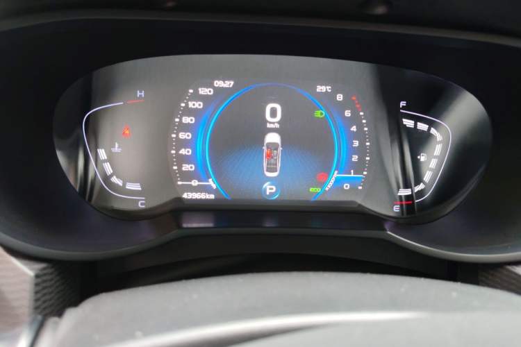 Used Geely Auto Emgrand GL 2020 1.4T CVT Luxury Model Odometer Close Up