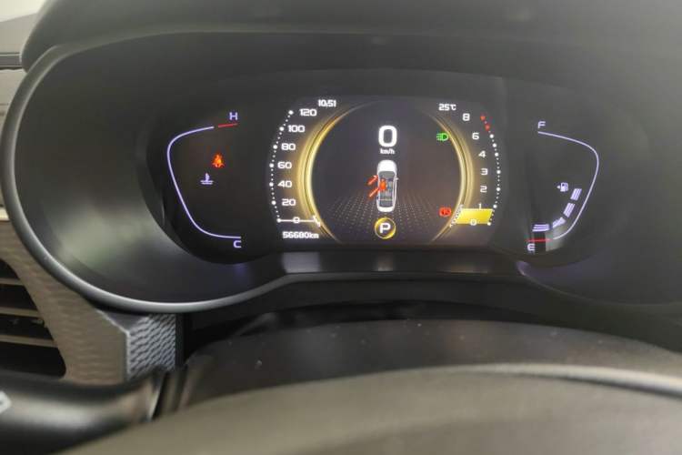 Used Geely Auto Emgrand GL 2020 1.4T CVT Luxury Model Odometer Close Up