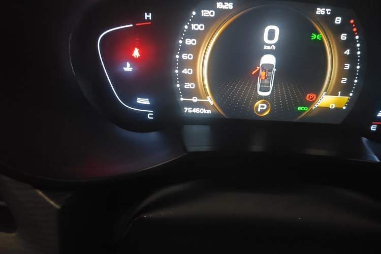 Used Geely Auto Emgrand GL 2021 UP 1.4T CVT Flagship Model Odometer Close Up