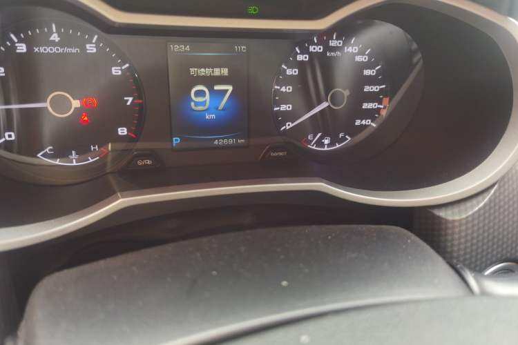 Used Geely Auto Emgrand GS 2016 Sport Edition 1.8L Automatic LingShang Model Odometer Close Up