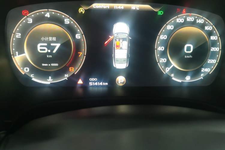 Used Geely Auto Emgrand GT 2018 1.5T MHEV YAOCHI Edition Odometer Close Up