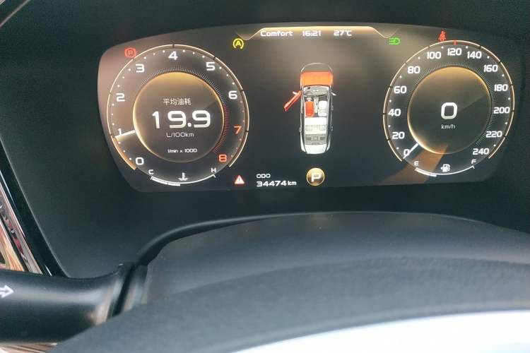 Used Geely Auto Emgrand GT 2018 1.5T MHEV Yaoxiang Edition Odometer Close Up