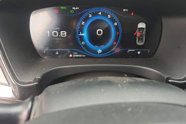 Used Geely Auto Emgrand GT 2021 1.8T Flagship Edition+ Odometer Close Up