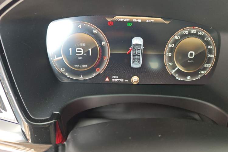 Used Geely Auto Emgrand GT 2021 1.8T Flagship Edition+ Odometer Close Up