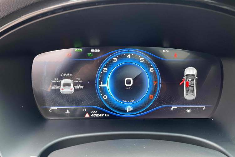 Used Geely Auto Emgrand GT 2021 1.8T Flagship Edition+ Odometer Close Up
