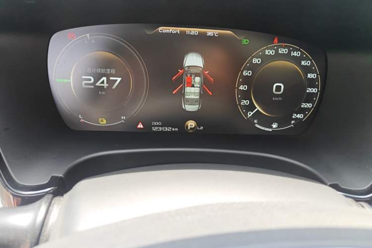 Used Geely Auto Emgrand GT New Energy 2018 1.5T PHEV Yaoxiang Edition Odometer Close Up