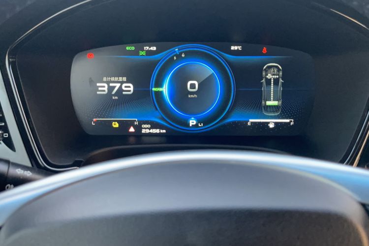 Used Geely Auto Emgrand GT New Energy 2018 1.5T PHEV Yaoyue Edition Odometer Close Up