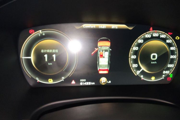 Used Geely Auto Emgrand GT New Energy 2018 1.5T PHEV Yao Ling Edition Odometer Close Up