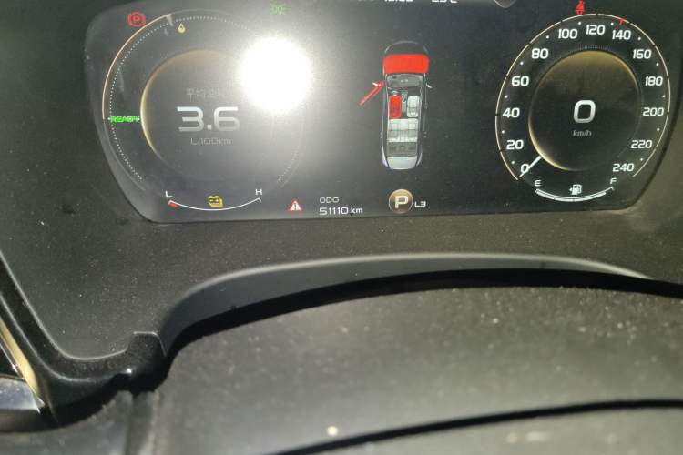 Used Geely Auto Emgrand GT New Energy 2018 1.5T PHEV Yaoyue Edition Odometer Close Up