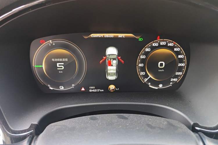 Used Geely Auto Emgrand GT New Energy 2018 1.5T PHEV Yao Ling Edition Odometer Close Up