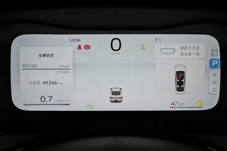 Used Geely Auto Emgrand L 2022 1.4T CVT Ultimate Model Odometer Close Up