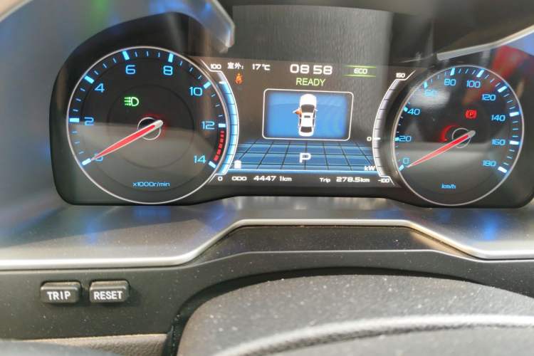 Used Geely Auto Emgrand New Energy 2016 EV Deluxe Model Odometer Close Up