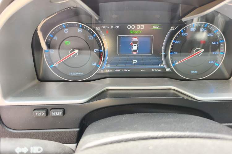 Used Geely Auto Emgrand New Energy 2016 EV Elite Model Odometer Close Up