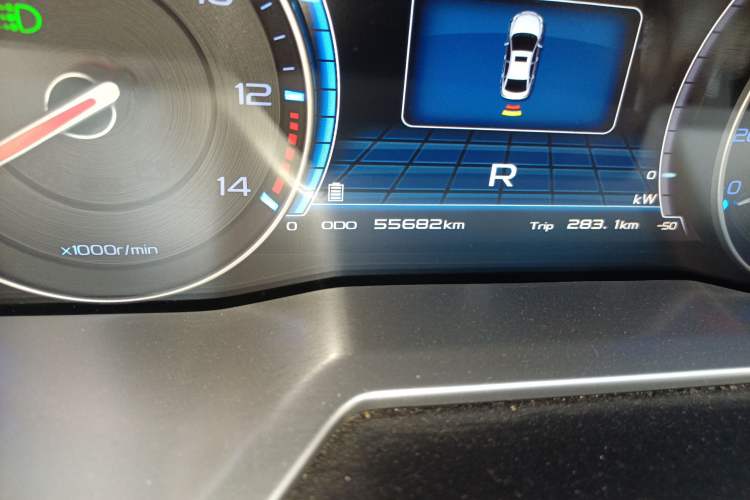 Used Geely Auto Emgrand New Energy 2016 EV Deluxe Model Odometer Close Up