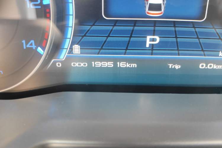 Used Geely Auto Emgrand New Energy 2016 EV Elite Model Odometer Close Up