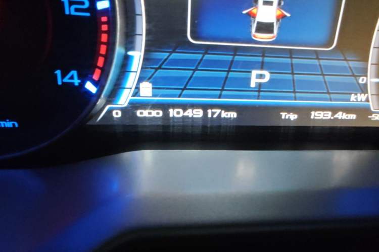 Used Geely Auto Emgrand New Energy 2016 EV Elite Model Odometer Close Up