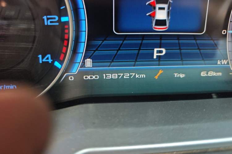 Used Geely Auto Emgrand New Energy 2017 EV300 Elite Model Odometer Close Up