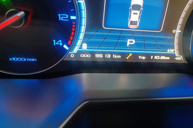 Used Geely Auto Emgrand New Energy 2017 EV300 Elite Model Odometer Close Up