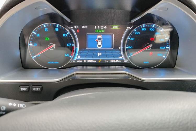 Used Geely Auto Emgrand New Energy 2017 EV300 Elite Model Odometer Close Up