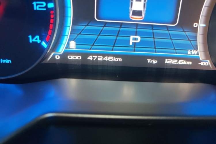 Used Geely Auto Emgrand New Energy 2017 EV300 Elite Model Odometer Close Up