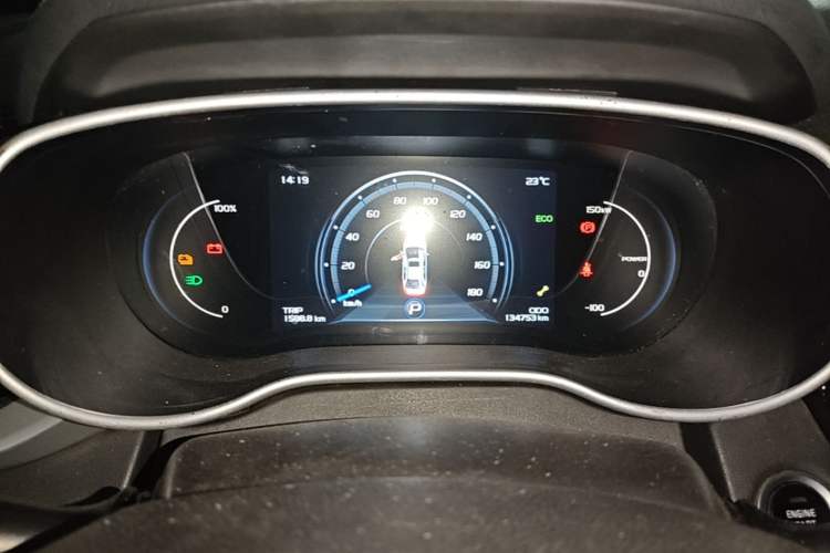 Used Geely Auto Emgrand New Energy 2018 EV450 Ambition Model Odometer Close Up