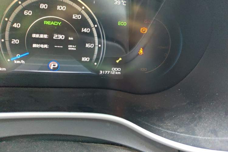 Used Geely Auto Emgrand New Energy 2018 EV450 Ambition Model Odometer Close Up