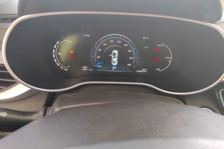 Used Geely Auto Emgrand New Energy 2018 EV350 Elite Model Odometer Close Up