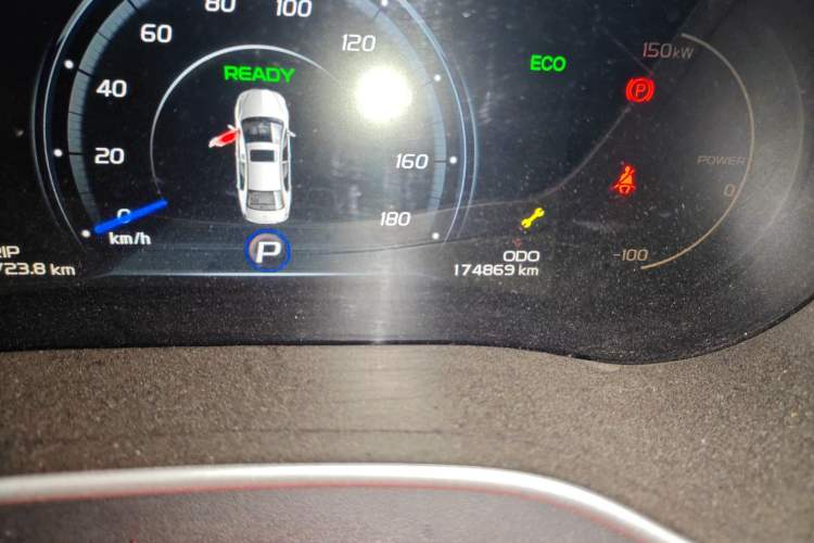 Used Geely Auto Emgrand New Energy 2018 EV450 Ambition Model Odometer Close Up