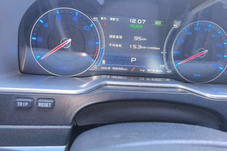 Used Geely Auto Emgrand New Energy 2018 EV350 Adventurous Personal Edition Odometer Close Up