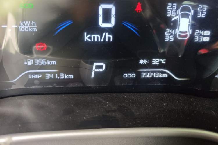 Used Geely Auto Emgrand New Energy 2019 EV500 Ambition Standard Range Edition Odometer Close Up
