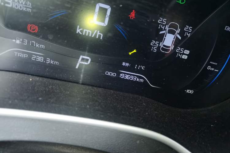 Used Geely Auto Emgrand New Energy 2019 EV500 Ambition Standard Range Edition Odometer Close Up