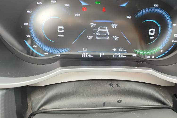 Used Geely Auto Emgrand New Energy 2021 EV Pro Ride-Hailing Edition Odometer Close Up