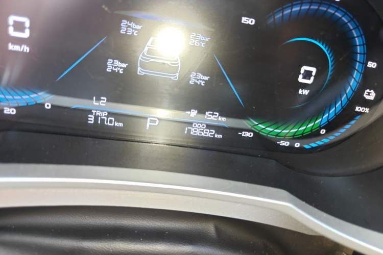 Used Geely Auto Emgrand New Energy 2021 EV Pro Ride-Hailing Edition Odometer Close Up