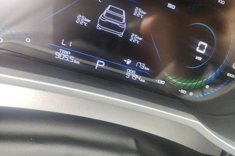 Used Geely Auto Emgrand New Energy 2022 EV Pro Ride-Hailing Version Lithium Iron Phosphate Odometer Close Up