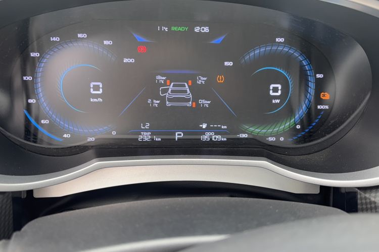 Used Geely Auto Emgrand New Energy 2022 EV Pro Ride-Hailing Version Lithium Iron Phosphate Odometer Close Up