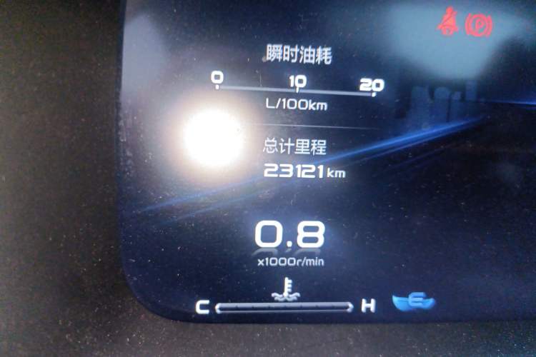 Used Geely Auto Emgrand S 2021 1.4T CVT Prestige Edition Odometer Close Up