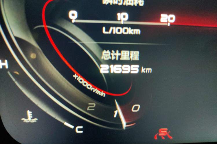 Used Geely Auto Emgrand S 2021 1.4T CVT Prestige Edition Odometer Close Up