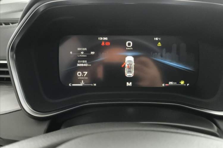 Used Geely Auto Emgrand S 2021 1.4T Manual Comfort Model Odometer Close Up