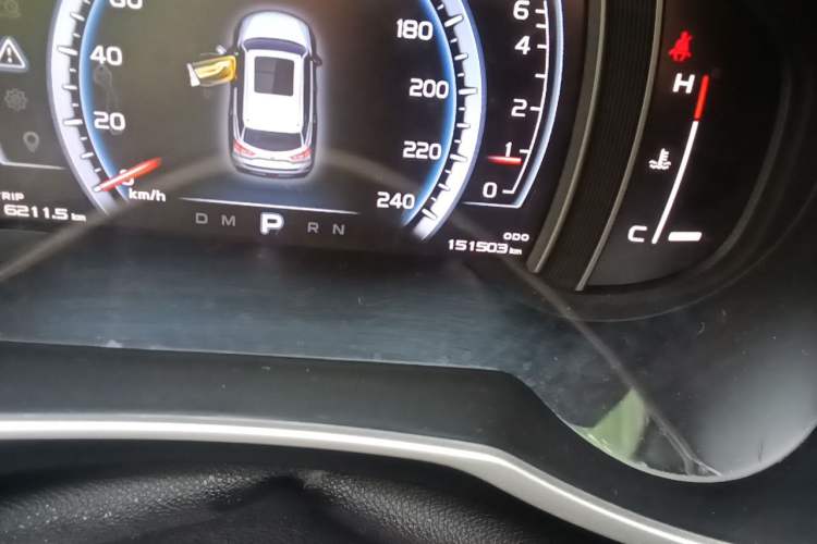 Used Geely Auto Emgrand X7 Sport 2016 1.8TD Automatic ZhiZun Version Odometer Close Up